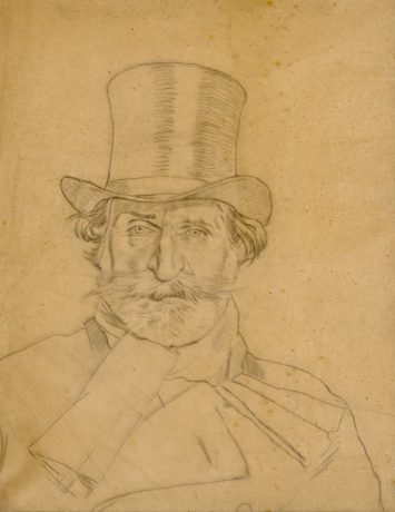 Giovanni Boldini Ritratto di Giuseppe Verdi Stampa su Tela Vernice Pennellate 