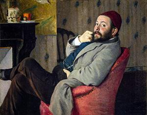 F. Zandomeneghi, "Ritratto di Diego Martelli con berretto rosso" (1879)