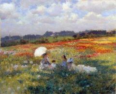 G. De Nittis, Nei campi intorno a Londra (1875 ca.)